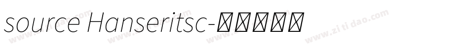 source Hanseritsc字体转换